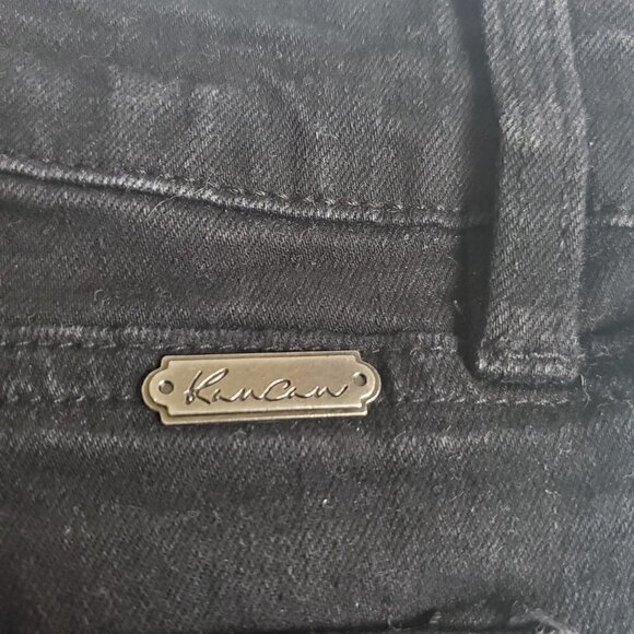 Kancan Signature Distressed High-Rise Cutoff Denim Short Shorts - Picture 6 of 14